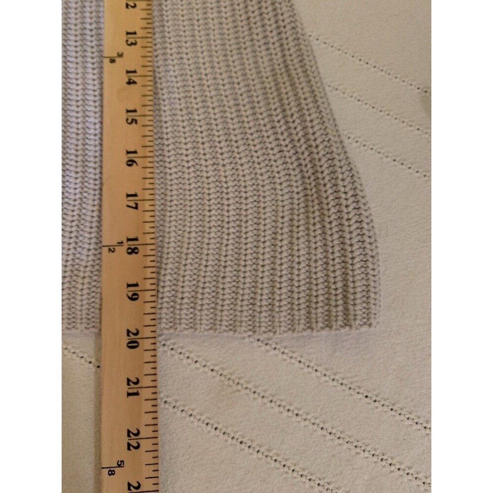 Free People Damsel Sweater Women Size XL Taupe Bell Sleeve V Neck Chunky Knit - Picture 7 of 7